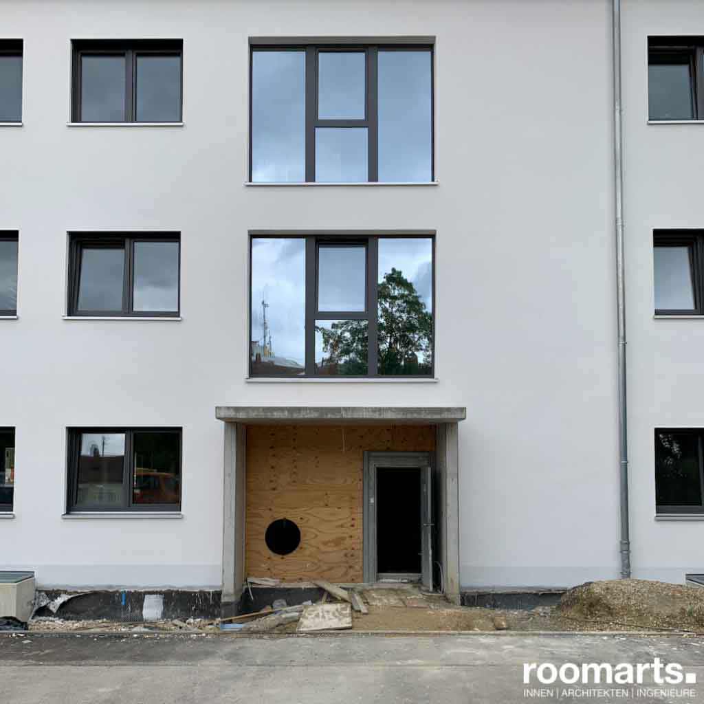 buerokonzept fuer kommunalen auftraggeber in ingolstadt blick auf Haupteingang